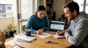 Young couple planning equity-based NZ home purchase