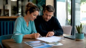 Couple reviewing NZ property conditional offer