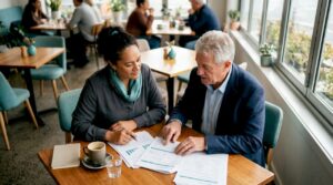Mortgage consultation at Auckland home office
