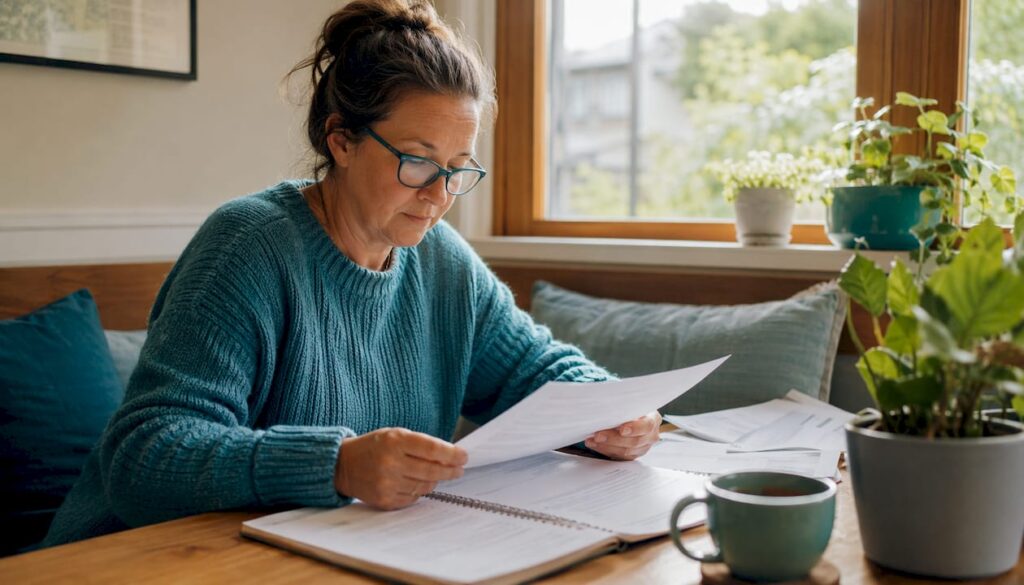 NZ homeowner reviewing debt consolidation loan papers